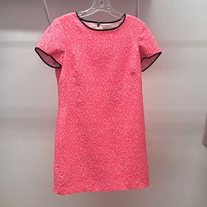 Banana Republic Pink Textured Dress with Black Trim